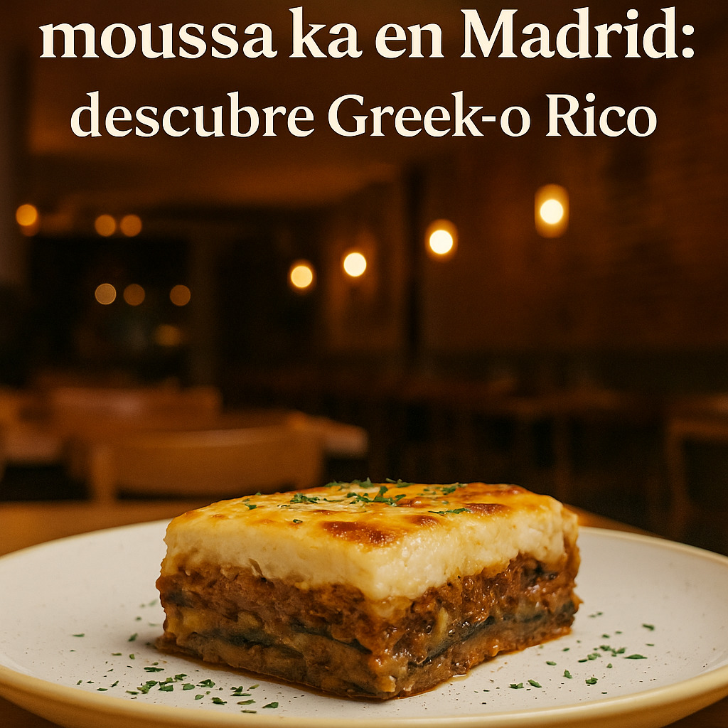 dónde comer moussaka en Madrid